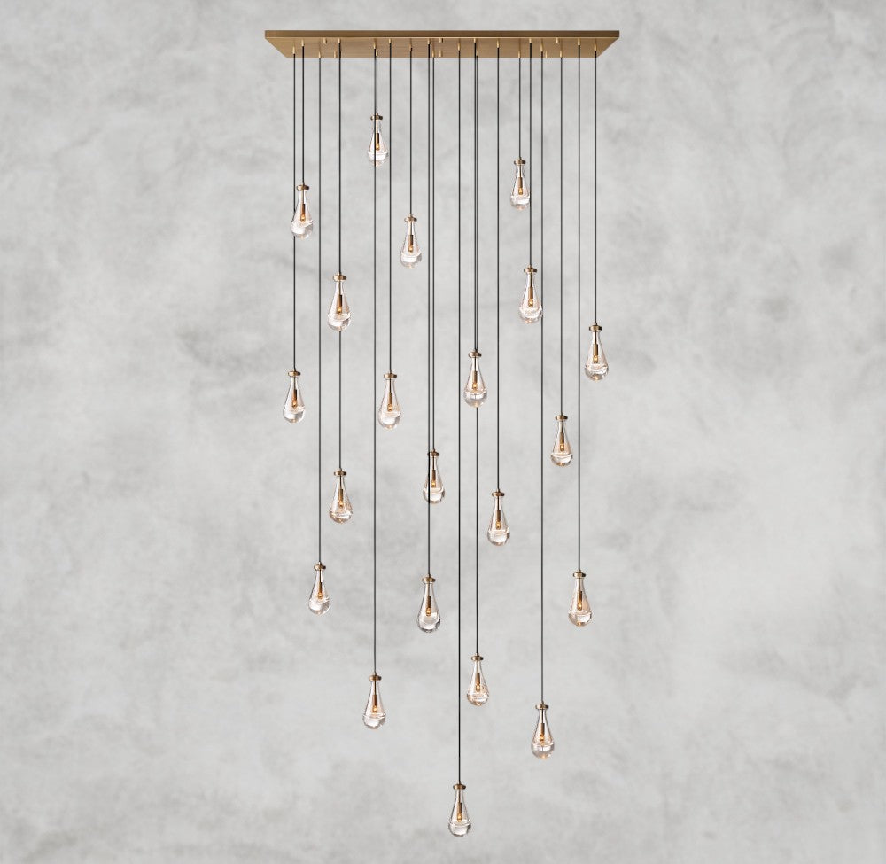 Rain Rectangular Chandelier 54", 72"